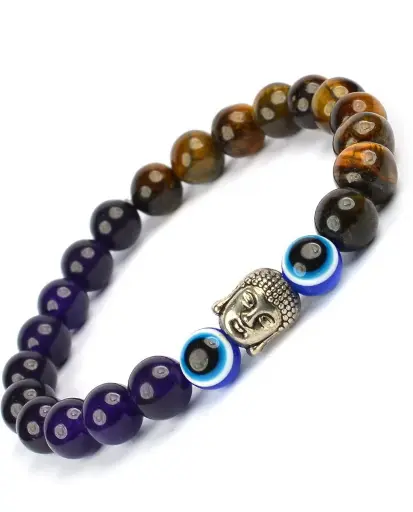Evil Eye and Tiger Eye Bracelet